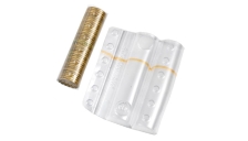 Sacchetto da 100 blister portamonete 20 cent fascia arancio - Z04476
