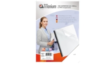 100 copertine A4 pvc trasparente 180my titanium - Z04803