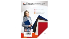 100 copertine A4 cartoncino goffrato 230g blu titanium - Z04808