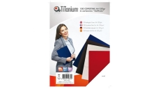 100 copertine A4 cartoncino goffrato 250g nero titanium - Z04810