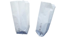 100 sacchetti bianchi 12x28cm +10cm in carta kraft - Z05822