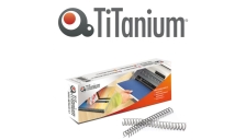 Scatola 50 dorsi metallo 14mm nero 34 anelli titanium - Z05869