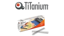 Scatola 50 dorsi metallo 8mm nero 34 anelli titanium - Z05875