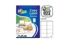Etichetta adesiva LP4W bianca 100fg A4 99,1x67,7mm (8et/fg) Laser Tico - Z05896