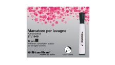 Marcatore per lavagne nero p.tonda 2mm starline - Z09061