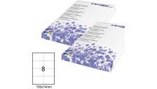 Etichetta adesiva bianca 100fg A4 105x74mm (8et/fg) starline - Z09094