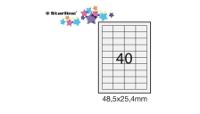 Etichetta adesiva bianca 100fg A4 48,5x25,4mm (40et/fg) starline - Z09106