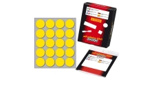 Etichetta adesiva giallo tonda ø27mm (10fogli x 20etichette) markin - Z09658