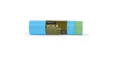 15 sacchi rifiuti 50x60cm-30lt 15µ azzurro c/maniglie voila' - Z10800