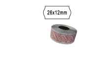 Pack 10 rotoli 1000 etich. 26x12mm onda bianco perm. printex - Z10973