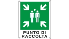 Cartello alluminio 25x31cm 'punto di raccolta' - Z11336