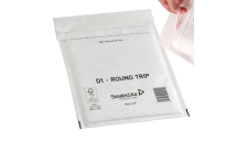 CONF.100 BUSTE IMBOTTITE BIANCHE D 18X26CM ANDATA-RITORNO MAIL LITE ROUND TRIP - Z13869