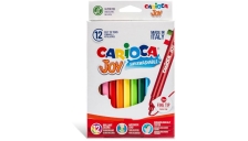 Scatola 12 pennarelli joy lavabili colori assortiti carioca - Z15195