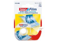 Nastro biadesivo trasparente tesafilm Tesa - Chiocciola con lama in metallo - 12 mm x 7,5 m - 57912