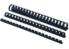 Dorsi plastici a 21 anelli Fellowes - 16 mm - 120 fogli - nero - 5347307 (conf.100)