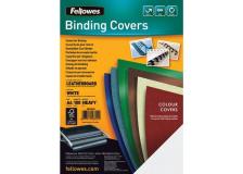 Copertine in cartoncino per rilegatura Fellowes - A4 - goffrato - 250 my - bianco - 5370104 (conf.100)