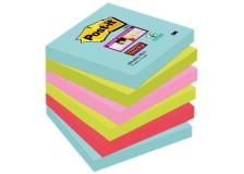 Foglietti Post-it&reg; Super Sticky Miami - assortiti a tema Miami - 76x76 mm - 654-6SS-MIA (conf.6)