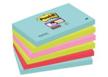 Foglietti Post-it&reg; Super Sticky Miami - assortiti a tema Miami - 76x127 mm - 655-6SS-MIA (conf.6)