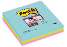 Foglietti Post-it&reg; Super Sticky Formato XL - 101x101 mm - : acqua , verde , rosa  - 675 (conf.3)