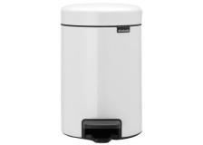 Pattumiere a pedale Brabantia - 3 litri - 17x23,5x26,5 cm - bianco - 112126