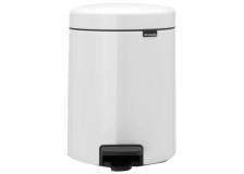 Pattumiere a pedale Brabantia - 5 litri - 20,5x26,5x29 cm - bianco - 112065