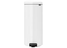 Pattumiere a pedale Brabantia - 30 litri - 30x34x87,5 cm - bianco - 111785