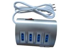 Prese multiple MKC - Con interruttore - 4 (10/16A + 2USB + 1SCHUKO 10/16A) - 16A - silver - 492518075