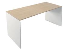 Linea operativa Witoffice - Scrivania - top rovere / struttura bianca - 150 cm - 70 cm - 73 cm