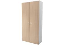 Armadio con ante Linea operativa Witoffice - bianco / con ante rovere - 80 cm - 35 cm - 170 cm