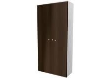 Armadio con ante Linea operativa Witoffice - bianco / con ante weng&eacute; - 80 cm - 35 cm - 170 cm