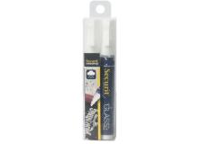 Pennarelli a gesso liquido Waterproof Securit - 2-6 mm - bianco - SMA610-V2-WT (conf.2)