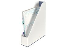 Portariviste WOW Dual Color Leitz -  7,3x27,2x31,8 cm - bianco metellizzato - 53621001