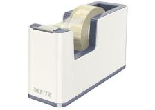 Dispenser per nastro adesivo WOW Dual Color Leitz - 5,1x12,6x7,6 cm - bianco metellizzato - 53641001