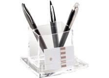 Bicchiere portapenne Acrylight CEP -  trasparente - 11,5x10,5x8,3 cm - 440C
