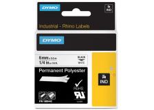 Nastro Rhino poliestere Dymo - 12mm bianco - 18483