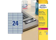 Etichette in poliestere Avery - laser - argento - 70x37 mm - et/ff 24 - L6133-20 (conf.20)