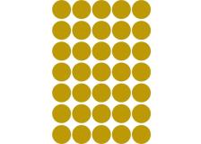 Etichette satinate Tico - oro - diam. 36 mm - 35 et/ff - tonde - GL4-36 (conf.100 )