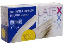 Guanti in lattice Icoguanti - Latex - M - DPI 1 cat. - bianco - esl / m (conf.100)