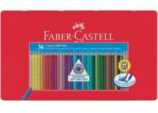 Matite Colorate Acquerellabili Colour Grip Faber Castell - Astuccio Metallo - 112435 (Conf.36)