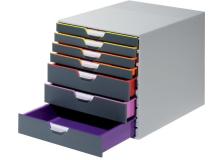 Cassettiere Da Scrivania Varicolor&reg; Durable - Grigio E Multicolore - 7 - 2,5 / 5 Cm - 7607-27