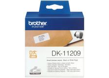 Etichette Brother DK11209 nero-bianco - 309262
