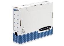 Sistema Di Archiviazione Bankers Box System Fellowes - Contenitore Archivio A4 Dorso 8 Cm - A4 - 32,7X8,5X26,5 Cm - Aletta Di Chiusura - 0026401 (Conf.10)