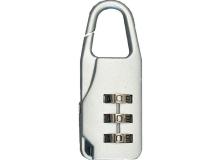 Lucchetto a combinazione Viso - 22x37,5x10 mm - 3 cifre - nero e argento - CA 3 COM SB