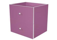 Coppia cassetti Libreria caselle Maxicube Artexport - 32,5x28,8x32,5 cm - viola scarlatto- 2c MaxC/S