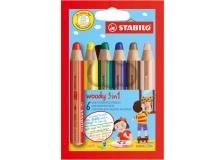 Pastelli Woody 3 in 1 Stabilo - 8806 (conf.6)