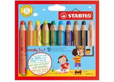 Pastelli Woody 3 in 1 Stabilo - 880/10 (conf.10)