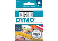 Nastro Dymo 6mm x 7m - 43610 (S0720770) nero-trasparente - 699012