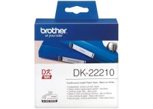 Nastro Brother DK22210 nero-bianco - 770600