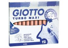 Pennarelli Turbo Giotto - Turbo Maxi punta larga - 1-3 mm - rosa carne - 456006 (conf.12)