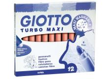 Pennarelli Turbo Giotto - Turbo Maxi punta larga - 1-3 mm - rosa - 456007 (conf.12)